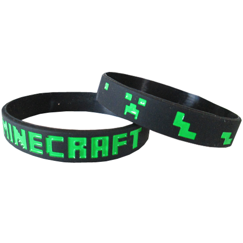 MINECRAFT WRISTBAND -BLACK AND GREEN