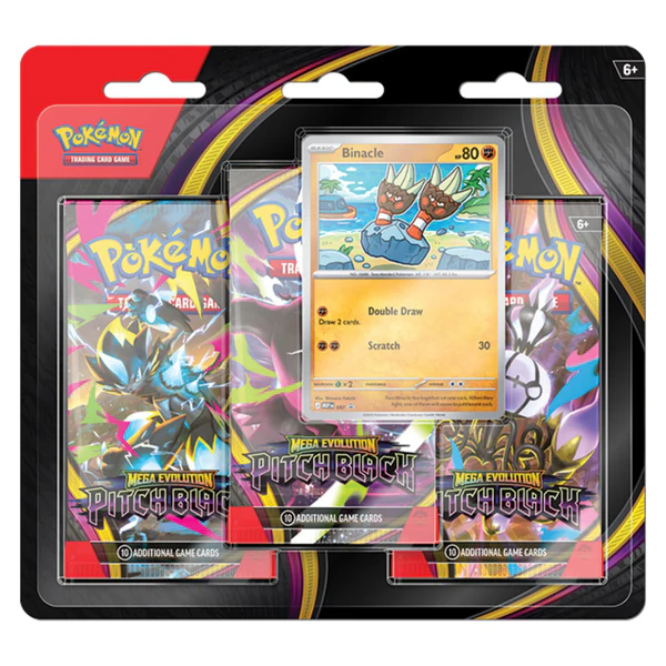 Pokemon TCG: Mega Evolution - Pitch Black - 3 Pack Blister (SPANISH) (LATAM)