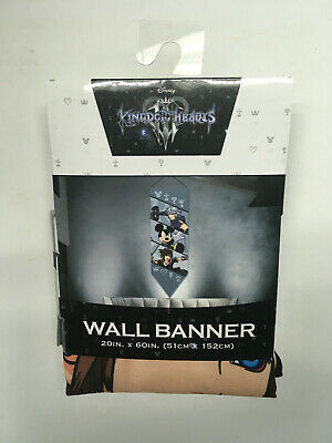 Disney Kingdom Hearts Wall Banner. 20"X60" 100% Polyester Wall Banner New