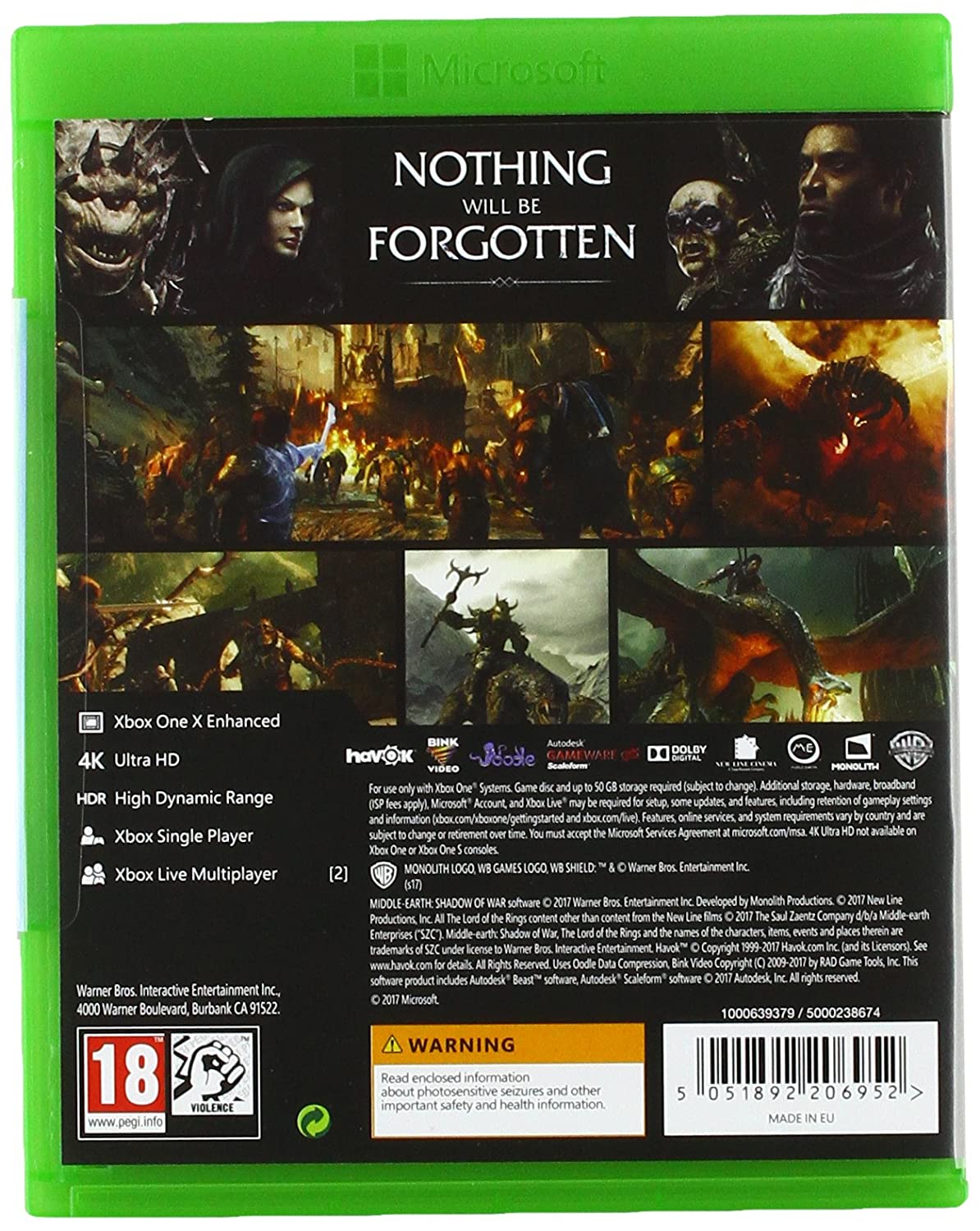 Middle-earth: Shadow of War (EUR)
