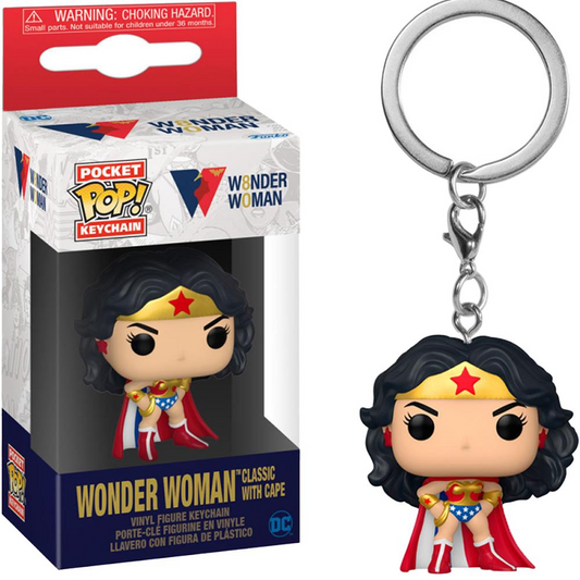 Wonder Woman 80th - Wonder Woman (Classic with Cape) - Funko Pocket Pop! Keychain*