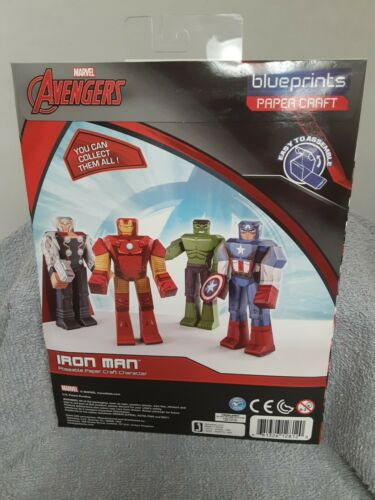 Marvel Avengers 12" Iron Man Poseable Paper Craft Character Blueprints NEW*