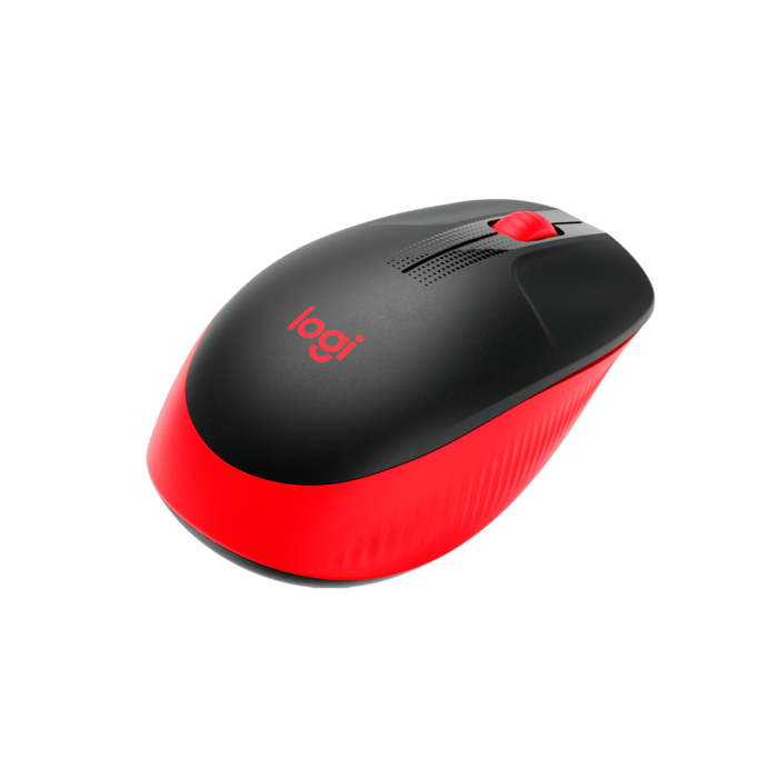 Logitech M190 Wireless Mouse Full Size Comfort Curve Design Red (US)