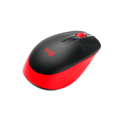 Logitech M190 Wireless Mouse Full Size Comfort Curve Design Red (US)