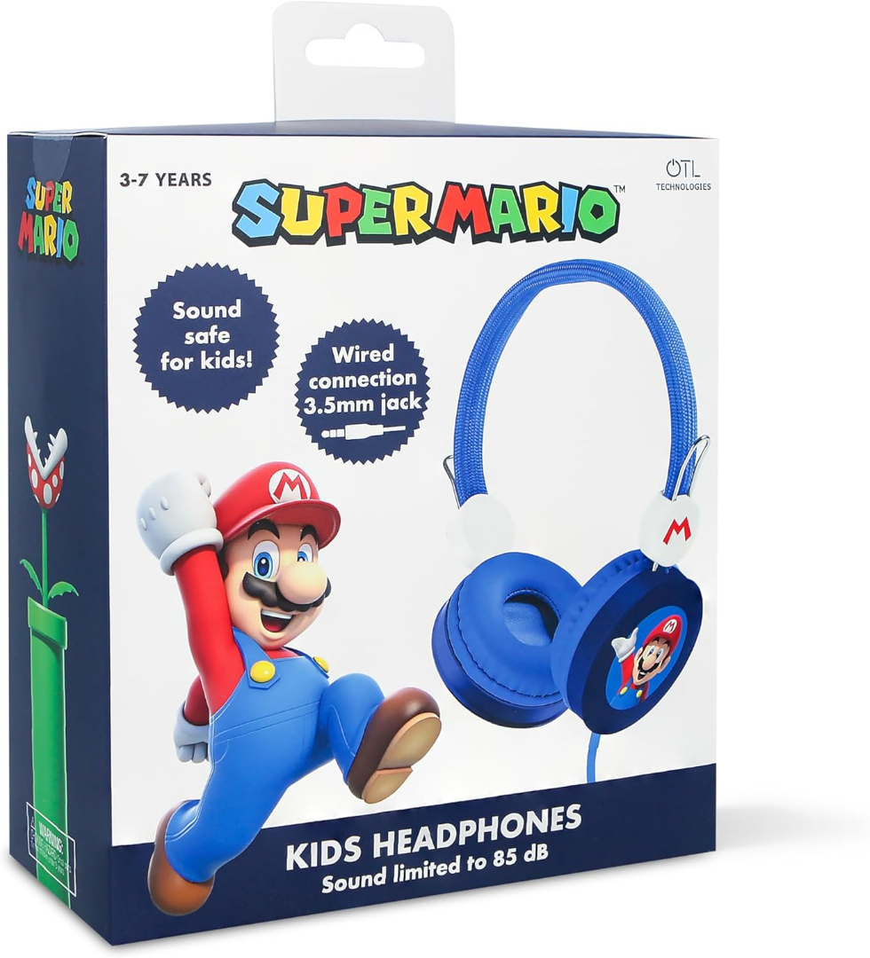 OTL Technologies Super Mario Children's Wired Headphones Blue (EUR)