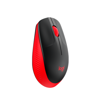 Logitech M190 Wireless Mouse Full Size Comfort Curve Design Red (US)