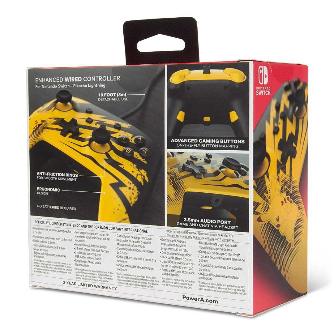 PowerA - Enhanced Wired Controller for Nintendo Switch - Pikachu Lightning