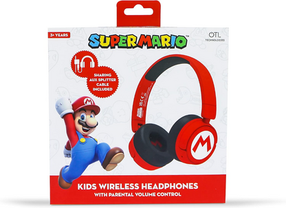 OTL Super Mario Wireless Kids Headphones - Red (US)
