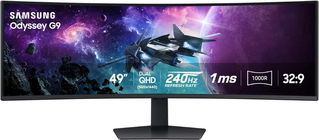SAMSUNG 49" Odyssey G9 (G95C) Series DQHD 1000R Curved Gaming Monitor