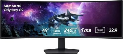 SAMSUNG 49" Odyssey G9 (G95C) Series DQHD 1000R Curved Gaming Monitor