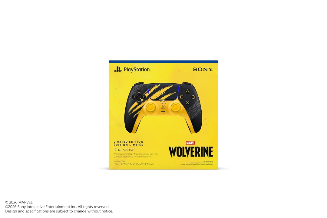 PlayStation DualSense Wireless Controller – Marvel’s Wolverine Battle Yellow Limited Edition (US)