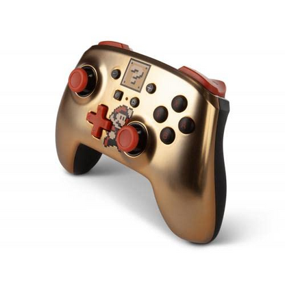PowerA Enhanced Wireless Controller for Nintendo Switch Retro Gold Super Mario Brothers Edition
