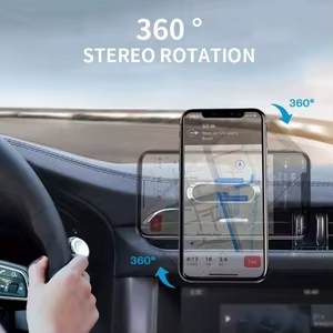 Universal Dashboard Magnetic Mobile Car Phone Holder - Black (2-pack)
