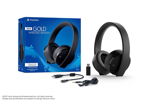 PlayStation Gold Wireless Headset - PlayStation 4 - Renewed