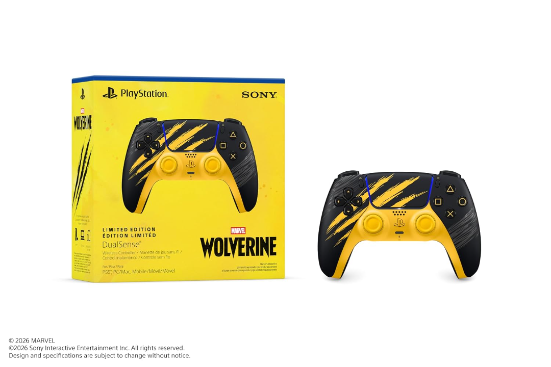 PlayStation DualSense Wireless Controller – Marvel’s Wolverine Battle Yellow Limited Edition (US)