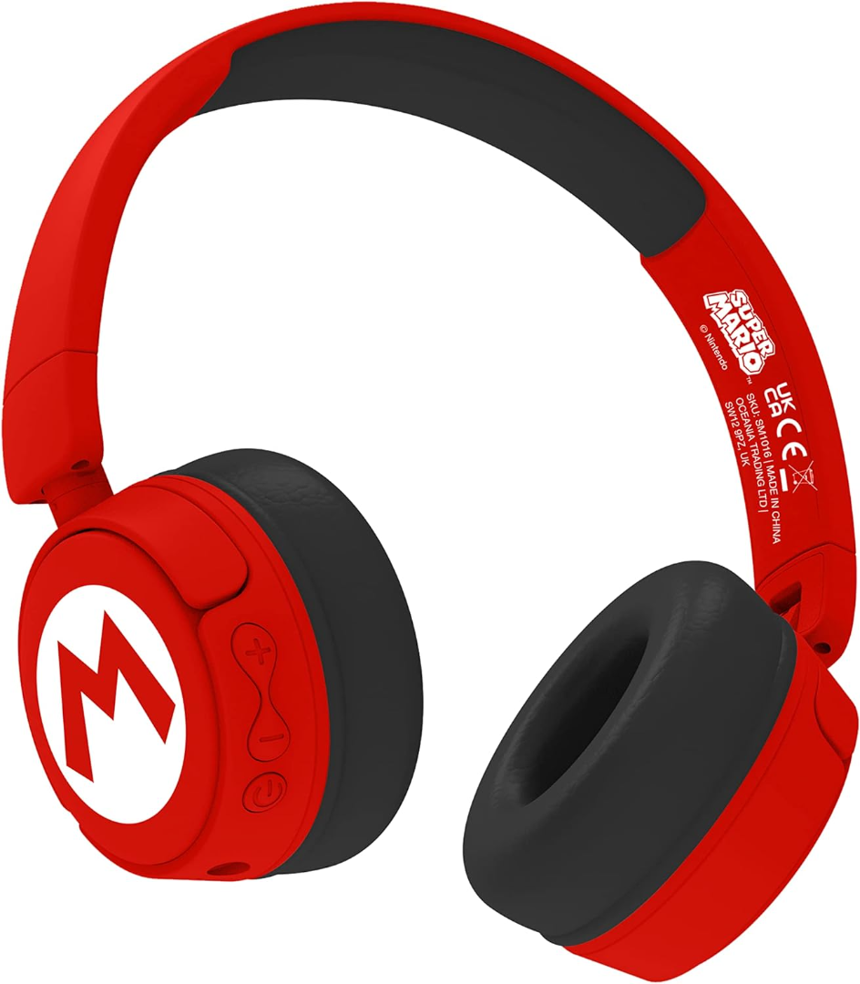 OTL Super Mario Wireless Kids Headphones - Red (US)