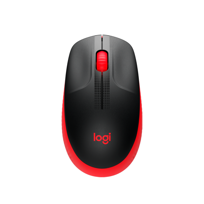 Logitech M190 Wireless Mouse Full Size Comfort Curve Design Red (US)