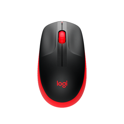 Logitech M190 Wireless Mouse Full Size Comfort Curve Design Red (US)