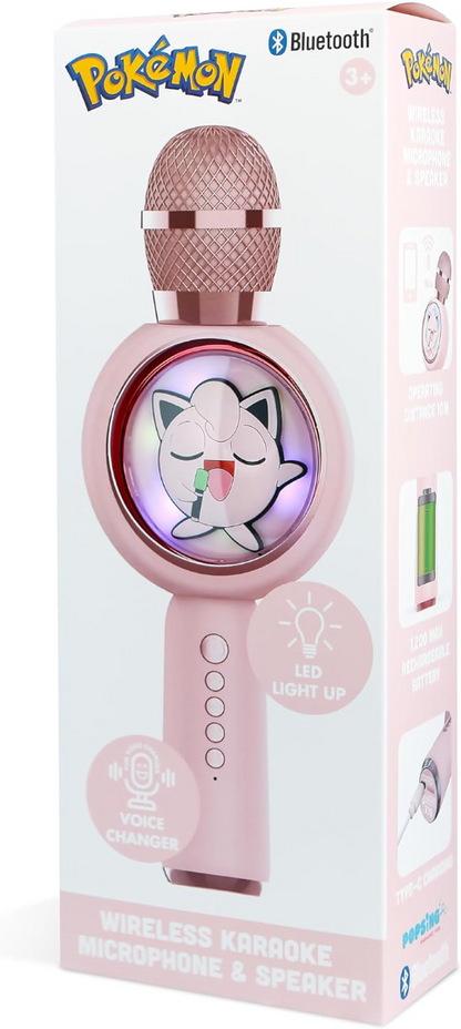 OTL Pokemon Jiggly Puff Popsing LED Illuminated Wireless Karaoke Microphone (EUR)