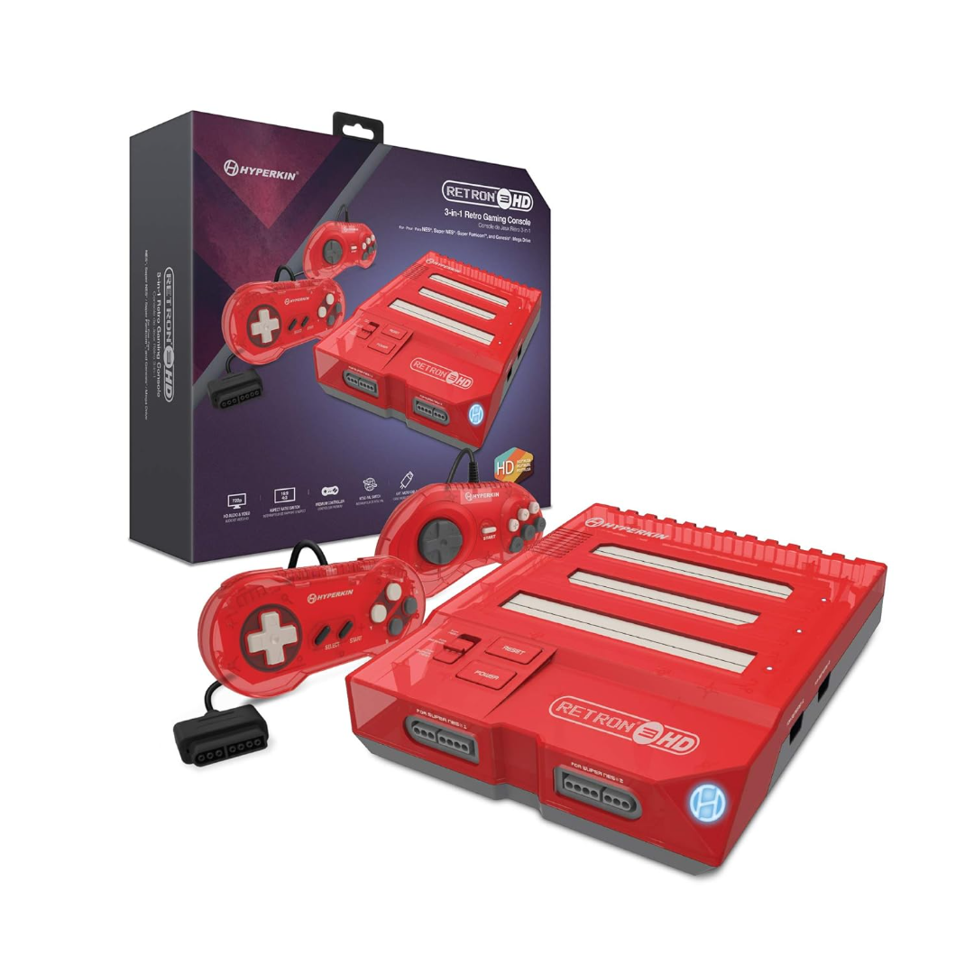 Hyperkin RetroN 3 HD 3-in-1 Retro Gaming Console for NES, Super Famicom, and Genesis/Mega Drive (Jasper Red) - Super NES*