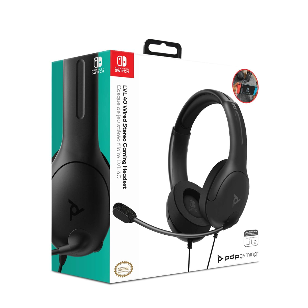 PDP Gaming LVL40 Stereo Headset with Mic for Nintendo Switch (US)