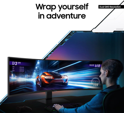 SAMSUNG 49" Odyssey G9 (G95C) Series DQHD 1000R Curved Gaming Monitor