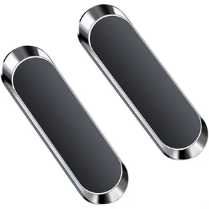 Universal Dashboard Magnetic Mobile Car Phone Holder - Silver (2 pack)
