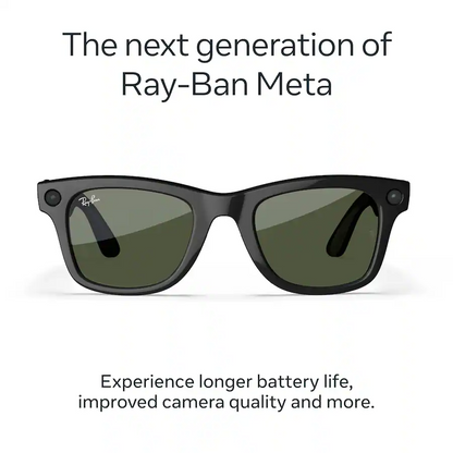Ray-Ban Meta - Wayfarer Large (Gen 2) Green lenses - Shiny Black (US)