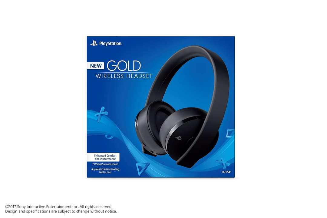 PlayStation Gold Wireless Headset - PlayStation 4 - Renewed