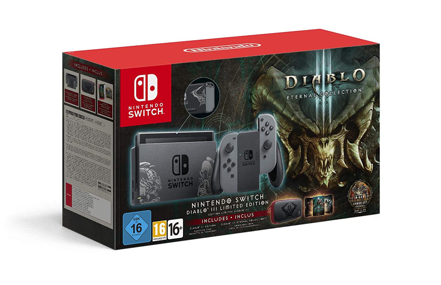 Nintendo Switch Diablo III Limited Edition Console with Diablo III Download Code + Themed Carry Case (Discontinued)