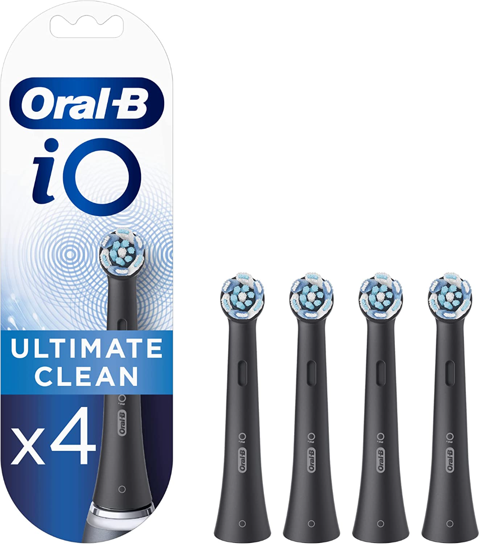 Oral-B - iO Ultimate Clean Replacement Heads, Black - 4 Pieces