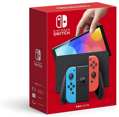 Nintendo Switch – OLED Model with Neon Joy-Con (JP) + Mario Kart 8 Deluxe (US)