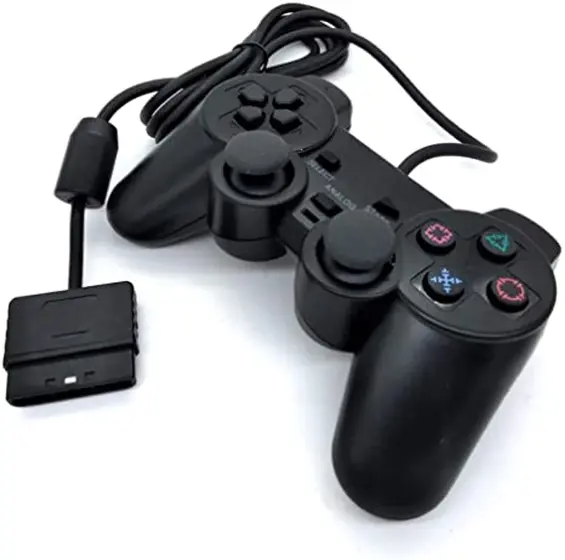 Playstation 2 Dual shock controller Black (Renewed)