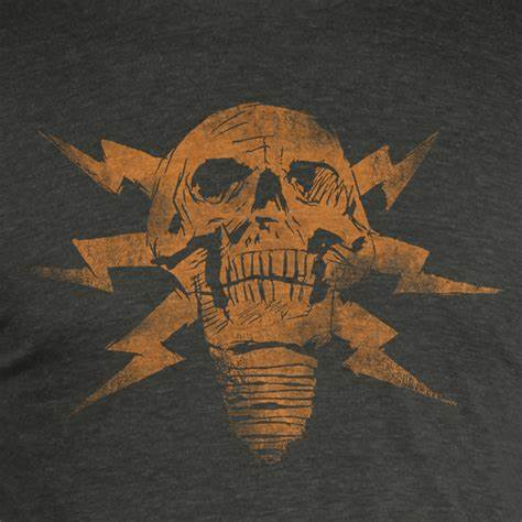 Battlefield 4 lightning skull t- shirt