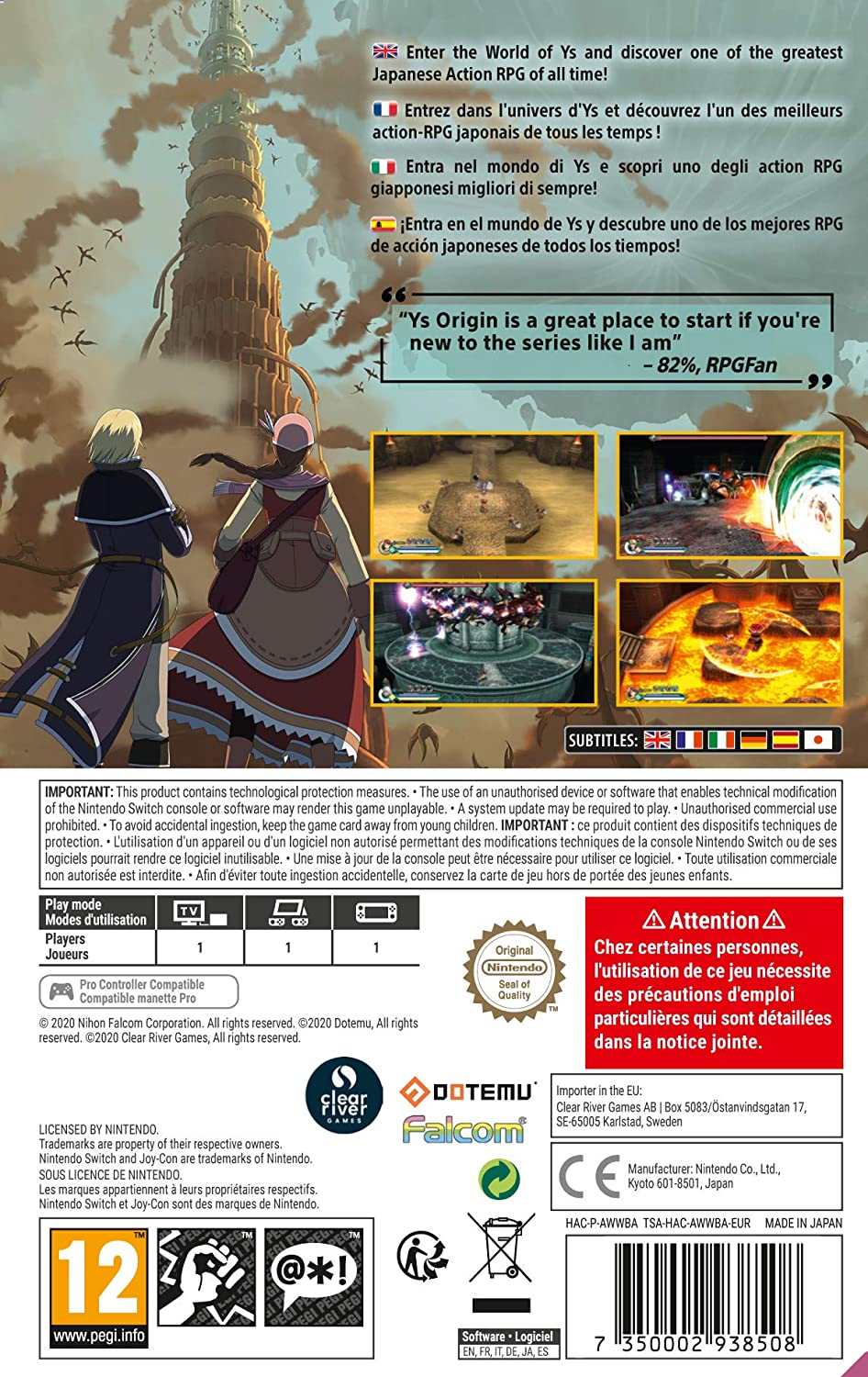 Ys Origin (EUR)*
