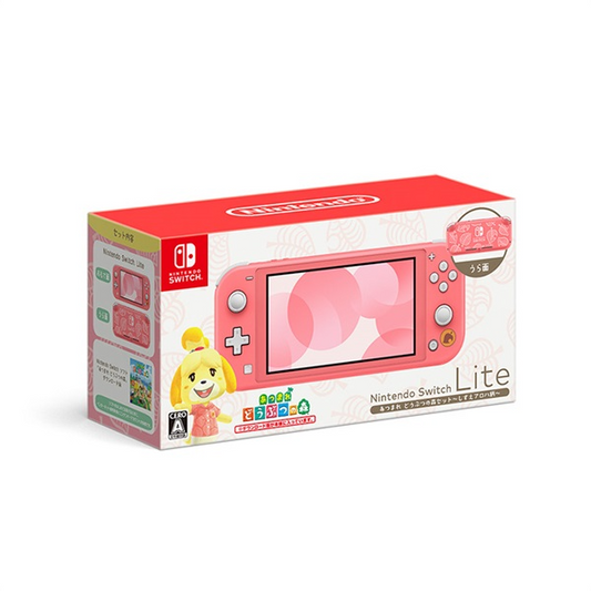 Nintendo Switch Lite With Animal Crossing - Coral (JP)